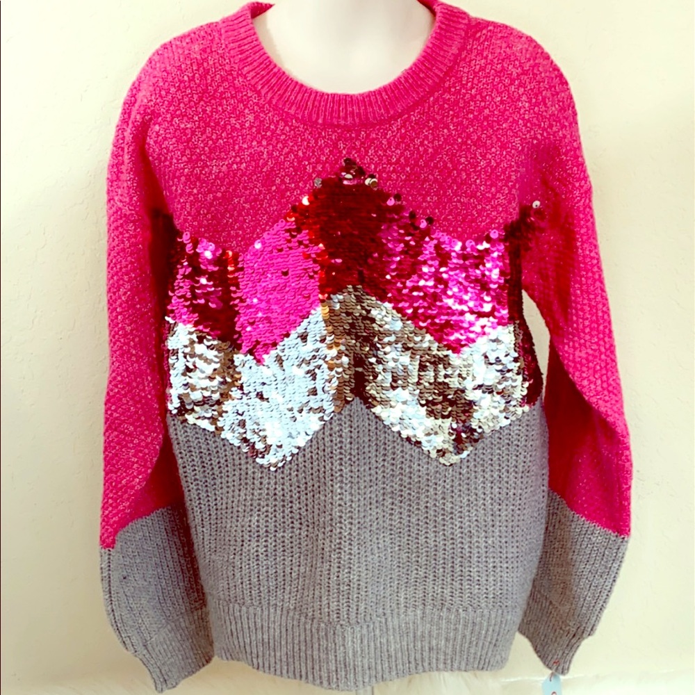 Kids Stylish Sequence Front Sweater
